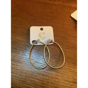 Charming Charlie Go,d Tone Hoop Earrings